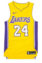 NBA Los Angeles LakersYellow V Collar #24 Jersey