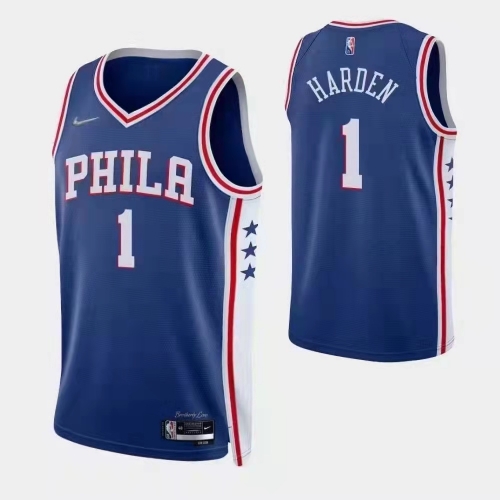 NBA Philadelphia 76ers Blue V Collar #1 Jersey
