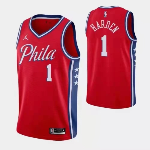 NBA Philadelphia 76ers Red V Collar #1 Jersey