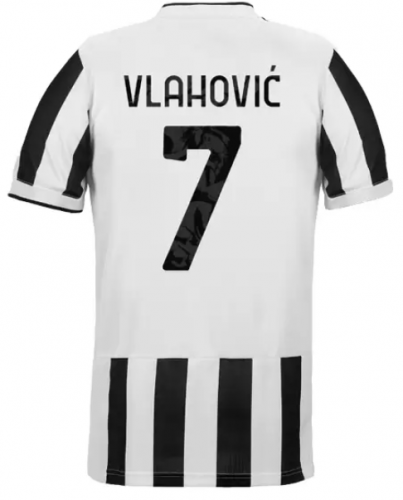 2021-22 Juventus Home Black & White #7 (vlahović)Thailand Soccer Jersey AAA-709