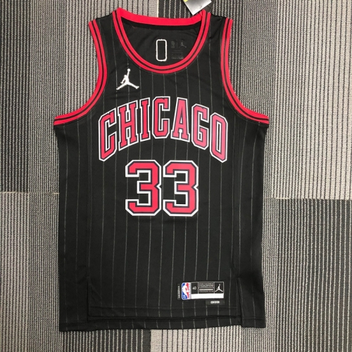 75th Feiren Version Chicago Bull Black #33 Jersey-311