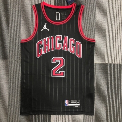 75th Feiren Version Chicago Bull Black #2 Jersey-311