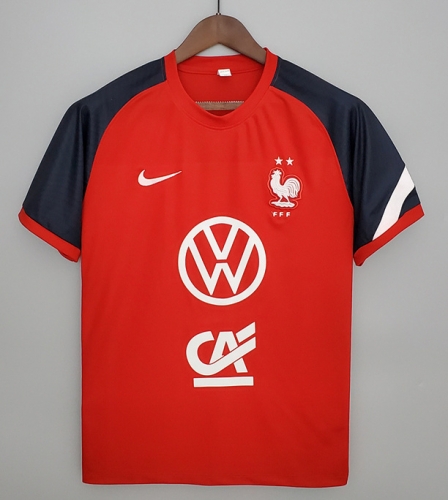 2021/22 France Red Thailand Training Soccer Jersey