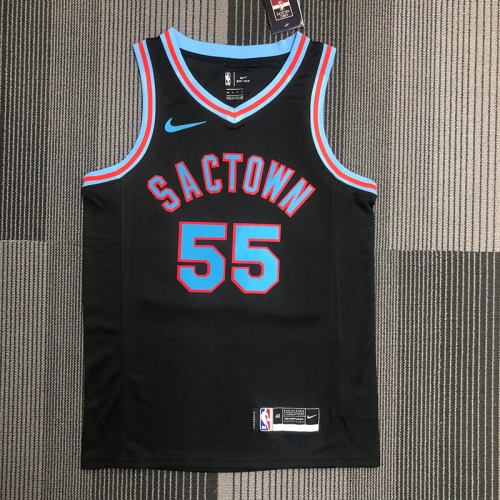 2021 Season City Version NBA Sacramentos Kings Black #55 Jersey-311/07