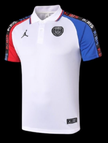 2020-21 PSG Royal WhiteThailand Polo Shirts-815