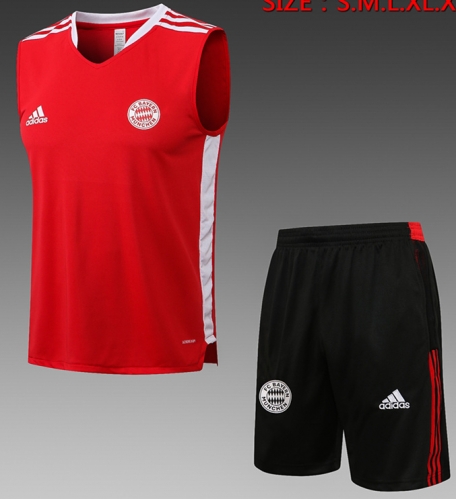 2021-22 Bayern München Red Thailand Soccer Vest Uniform-815