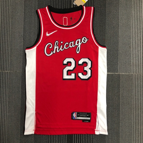 2022 City Version NBA Chicago Bull Red #23 Jersey-311