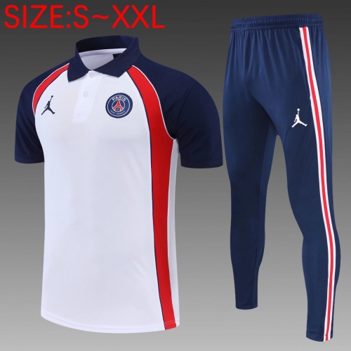 2021-2022 PSG White Thailand Polo Uniform-PO