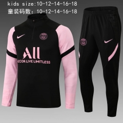 2021/22 Paris SG Pink Thailand Youth/Kids Soccer Tracksuit Uniform-411