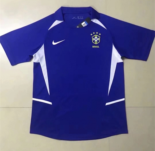 02 Retro Version Brazil Away Blue Thailand Soccer Jersey AAA-522/811/1041