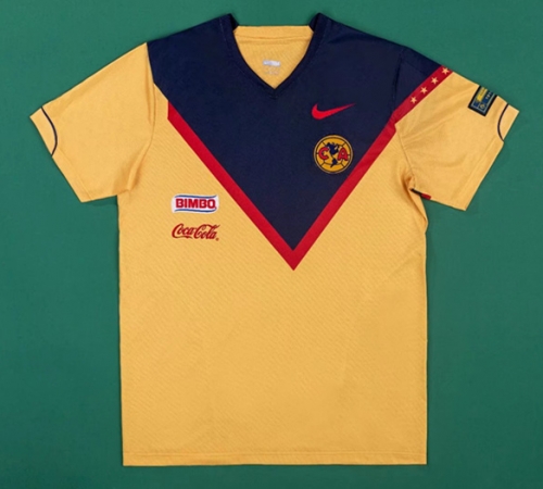 05-06 90th anniversary Retro Version Club América Home Yellow Thailand Soccer Jersey-1041