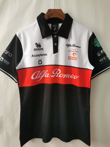 2021-2022 Alpha & Romeo Black & White Formula One Racing Jersey-805