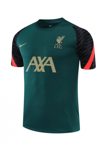 2021-22 Liverpool Green Thailand Soccer Training Jersey AAA-418