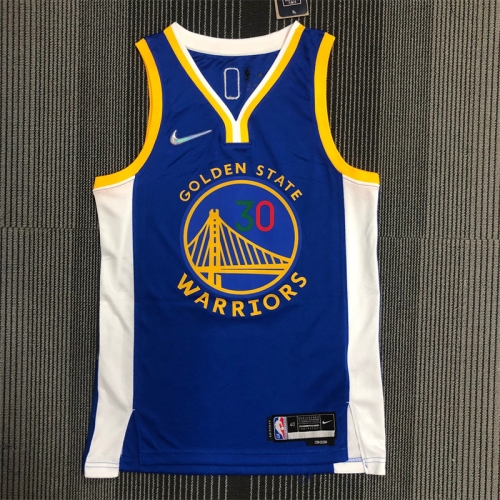 75th Commemorative Golden State Warriors Blue #30 Jersey-311