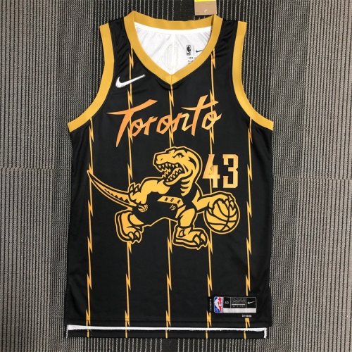 2022 City Version NBA Toronto Raptors Black #43 Jersey-311