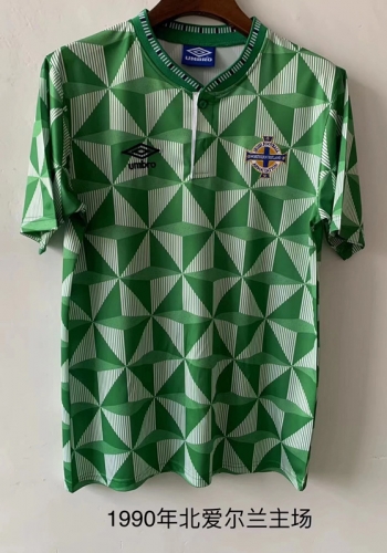 1990 Retro Version Northern Ireland Home Green Thailand Soccer Jersey AAA-709
