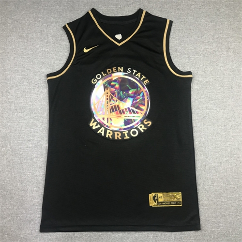 Diamond Version NBA Golden State Warriors Black #30 Jersey