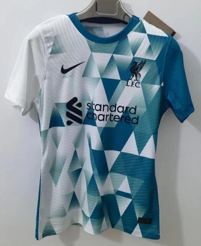 Player Version 2022-23 Liverpool White & Green Training Thailand Soccer Jersey AAA-16