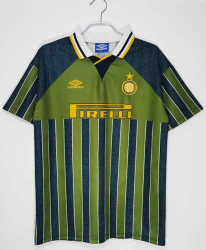 94-95 Retro Version Inter Milan Black & Green Thailand Soccer Jersey AAA-710/410