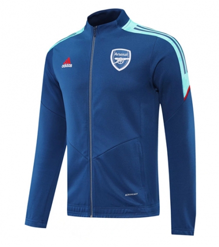 2021-2022 Arsenal Cai Blue Soccer Jacket Top-LH