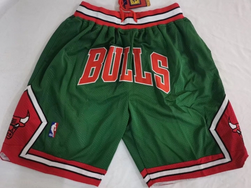 2021-2022 NBA Chicago Bull Green Shorts-805