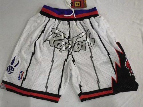 2021-2022 NBA Toronto Raptors White Shorts-805