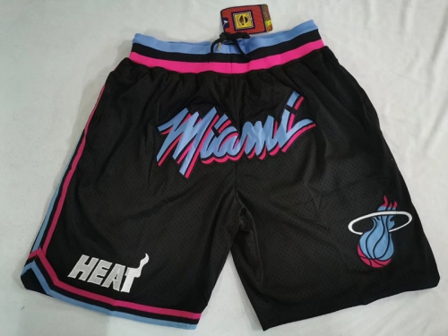 2021-2022 NBA Miami Heat Black Shorts-805