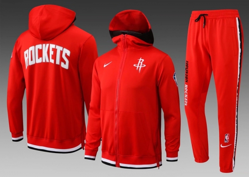 2021/22 NBA  Houston Rockets Red With Hat Jacket Uniform With Hat-815/801