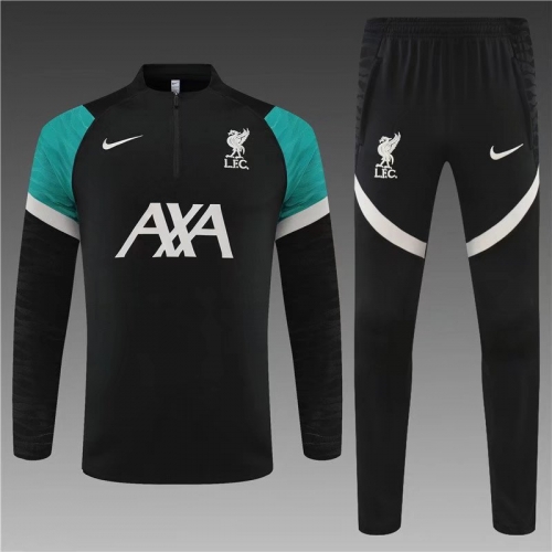 2022-23 Liverpool Black Thailand Soccer Tracksuit Uniform-801