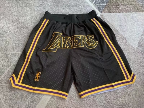 2021-2022 NBA Los Angeles Lakers Black Shorts-805