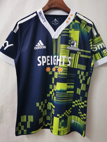 2021-2022 Highlanders Away Royal Blue Thailand Rugby Shirts-805