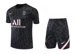 2021-2022 Paris SG Black Thailand Soccer Training Uniform-418