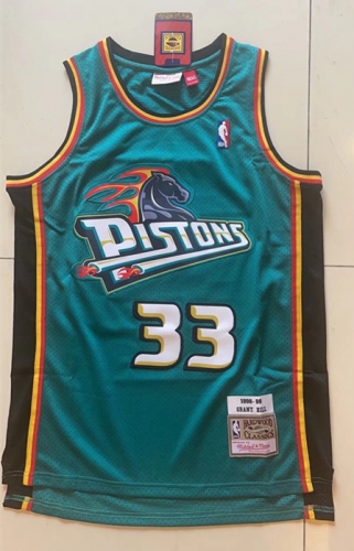Retro Edition NBA Detroit Pistons Green #33 Jersey-805