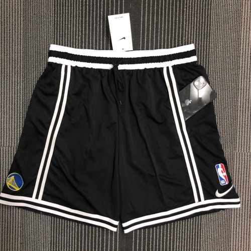 NBA Golden State Warriors Black Shorts-311