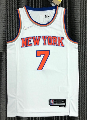 75th Retro Version New York Kinicks NBA White #7 Jersey-311