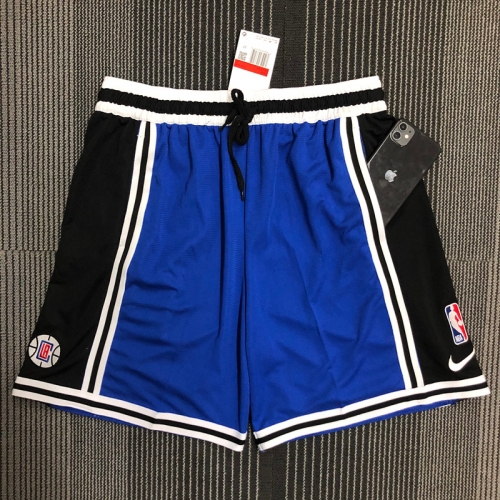 Los Angeles Clippers Blue & Black NBA Training Shorts-311