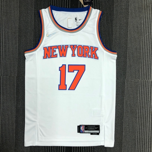 75th Retro Version New York Kinicks NBA White #17 Jersey-311