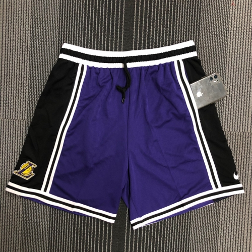 Los Angeles Lakers Purple NBA Training Shorts-311