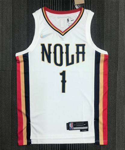 2022 Season City Version NBA New Orleans Pelicans White #1 Jersey-311