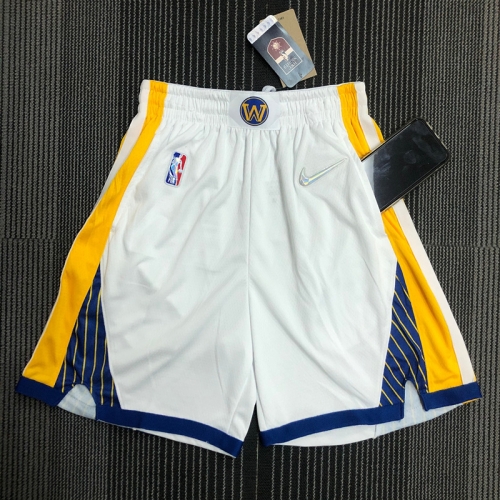 75th Commemorative Edition Golden State Warriors White Shorts-311