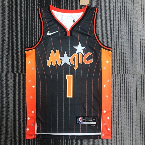 2022 Season NBA Orlando Magic Black & Orange #1 Jersey-311