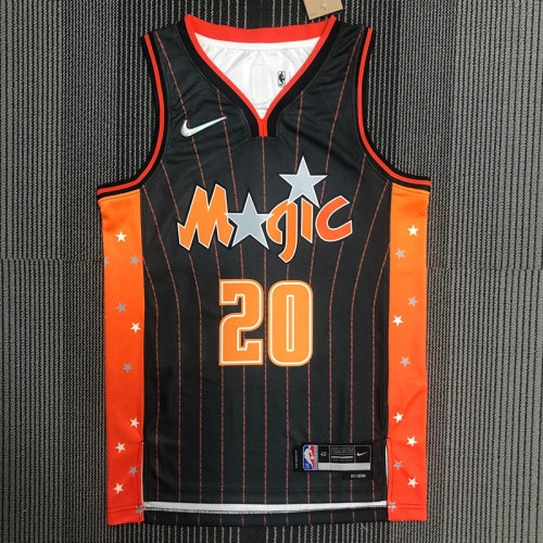 2022 Season NBA Orlando Magic Black & Orange #20 Jersey-311