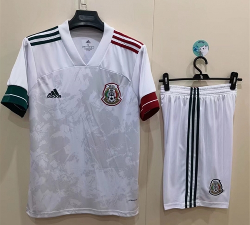 2020-2021 Mexico Away White Soccer Uniform-TJ