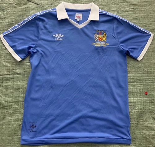 81-82 Retro Version Manchester City Home Blue Thailand Soccer Jersey AAA-1041
