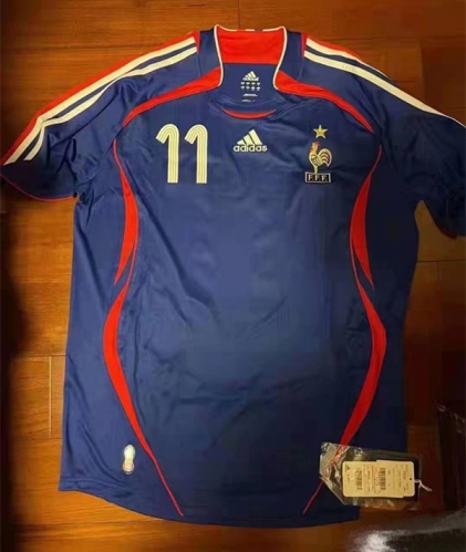 06 Retro Version France Home Blue Thailand Soccer Jersey AAA-503