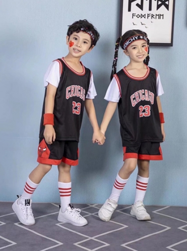 Chicago Bull Black #23 NBA Kids/Youth Uniform-SN