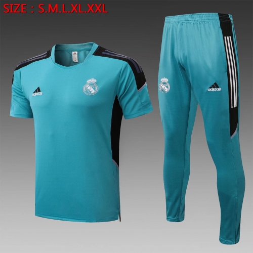 2021/2022 Real Madrid Green Shorts-Sleeve Thailand Tracksuit Uniform-815