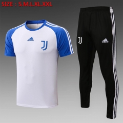 2021/2022 Juventus FC White Short-Sleeve Thailand Soccer Tracksuit Uniform-815