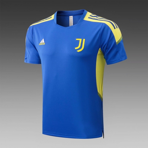 2021/2022 Juventus FC Blue Short-Sleeve Thailand Soccer Tracksuit Top-815