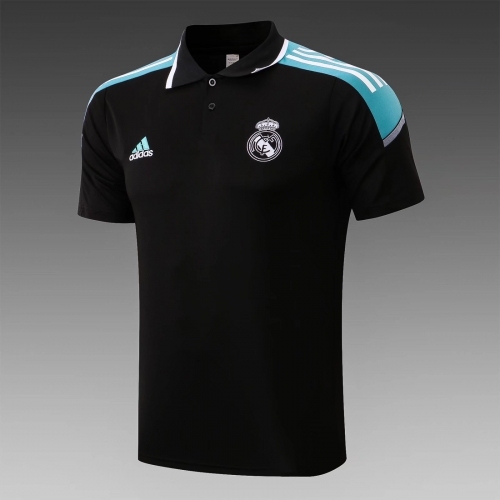 2021/2022 Real Madrid Black Thailand Soccer Polo Shirts-815